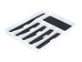 Kinvara Cubertero 6 compartiments assortis 32x4x40 cm plastique polypropylène blanc/gris/noir (Set de 12)