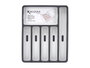 Kinvara Cubertero 6 compartiments assortis 32x4x40 cm plastique polypropylène blanc/gris/noir (Set de 12)