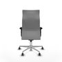 Piqueras Y Crespo Sillón Albacete Gris clair avec mécanisme Sincro et base aluminium
