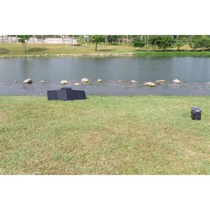 Ecoflow Panneau solaire portable 110W, silicium monocristallin, taux de conversion 23%