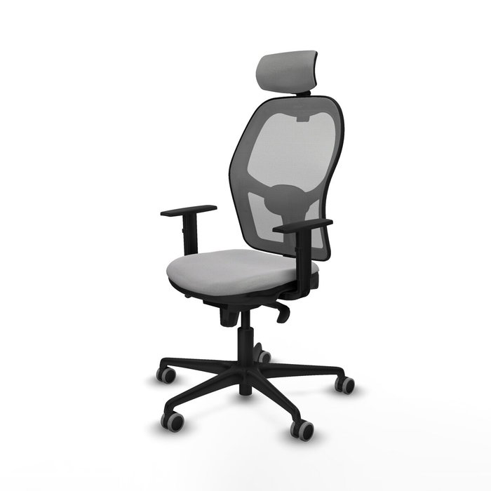 Piqueras y Crespo Chaise de Bureau avec Appui-tête Jorquera 1D036G2 Gris clair