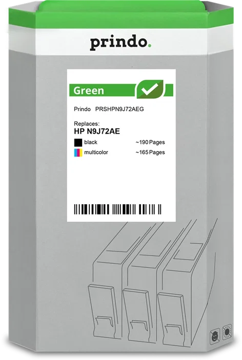 Prindo Green Cartouche d'encre compatible HP 301 Multipack Noir et Couleurs ~320 pages Prindo Green Cartouche d'encre compatible HP 301 Multipack Noir et Couleurs ~320 pages