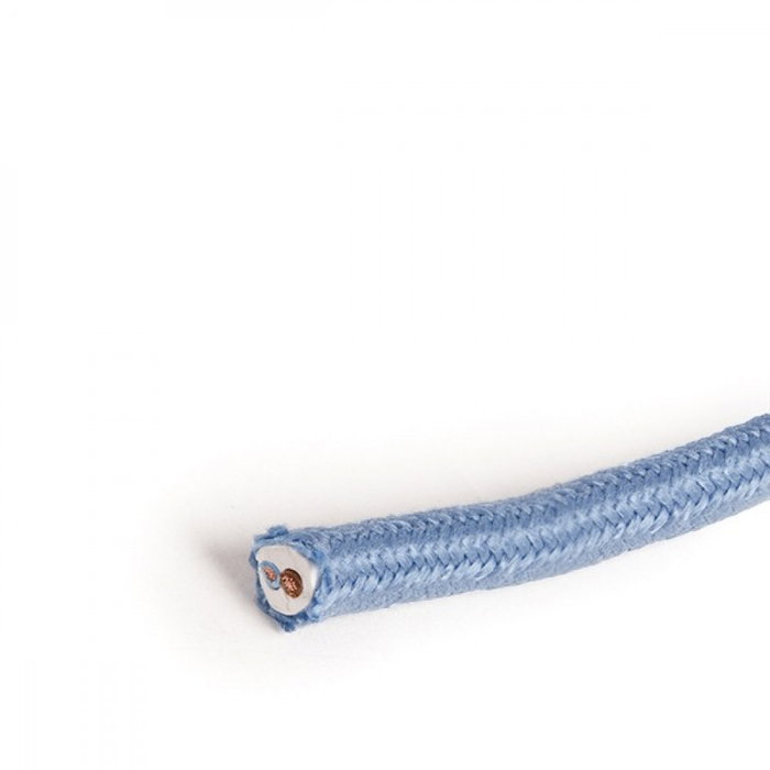 Câble textile 2x0,75 x 1m Ivoire