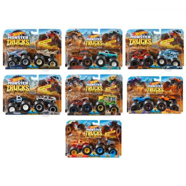 Hot Wheels Monster Trucks Double Démolition - Pack de 2 véhicules 1:64 Hot Wheels Monster Trucks Double Démolition - Pack de 2 véhicules 1:64