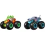 Hot Wheels Coffret 2 Véhicules Monster Truck Double Démolition 1:64 - Voitures Die-Cast avec Mégas Roues et Amortisseurs - Jouet Enfant Dès 3 Ans