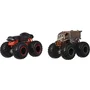 Hot Wheels Coffret 2 Véhicules Monster Truck Double Démolition 1:64 - Voitures Die-Cast avec Mégas Roues et Amortisseurs - Jouet Enfant Dès 3 Ans