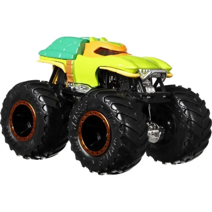 Hot Wheels Coffret 2 Véhicules Monster Truck Double Démolition 1:64 - Voitures Die-Cast avec Mégas Roues et Amortisseurs - Jouet Enfant Dès 3 Ans