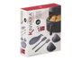Kinvara Set de 6 ustensiles pour Air Fryer, 20,5 x 23,5 x 6 cm, silicone, gris (Set de 12)