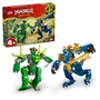 Lego NINJAGO 71853 Le Combat du Robot Dragon de Jay, Jeu de Construction avec 2 Robots et 2 Minifigurines, Cadeau Enfant 4 ans et plus
