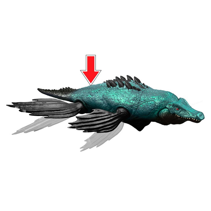 Mattel Jurassic World Gigantic Tracker Liopleurodon Jkl87 - Figurine Dinosaure avec Attaque, Morsure et Piques Évolutives Mattel Jurassic World Gigantic Tracker Liopleurodon Jkl87 - Figurine Dinosaure avec Attaque, Morsure et Piques Évolutives