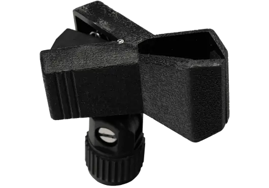 QUIKLOK - Pince Microphone ABS Mobile Noir - Diamètre 25-35mm - Filetage 5/8" avec Adaptateur 3/8"