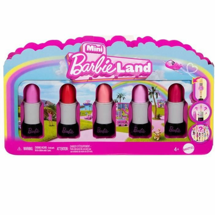 Barbie Coffret Mini BarbieLand 6 rouge à lèvres avec mini poupées Barbie Coffret Mini BarbieLand 6 rouge à lèvres avec mini poupées