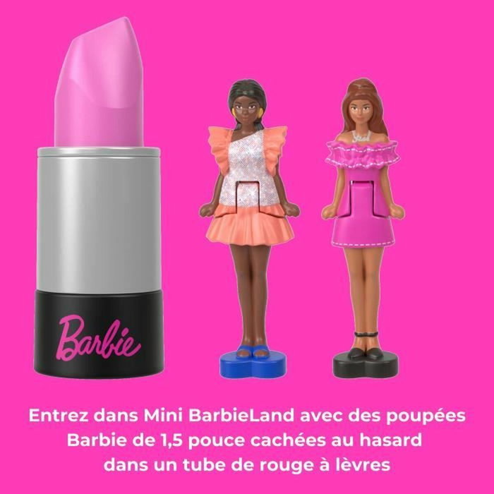 Barbie Coffret Mini BarbieLand 6 rouge à lèvres avec mini poupées Barbie Coffret Mini BarbieLand 6 rouge à lèvres avec mini poupées