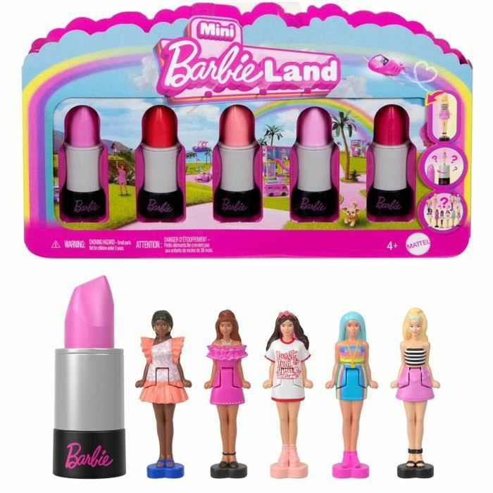 Barbie Coffret Mini BarbieLand 6 rouge à lèvres avec mini poupées Barbie Coffret Mini BarbieLand 6 rouge à lèvres avec mini poupées