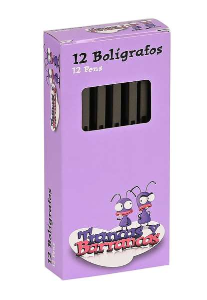 Safta Coffret de 12 stylos Teen El Hormiguero 6.5x13.7x2.5 cm en polyester 600D et cuir PVC noir pour 3 ans et plus
