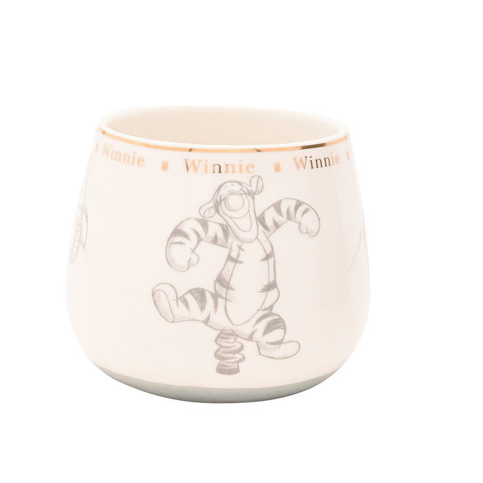 Disney Tasse Winnie l'Ourson en Porcelaine avec Illustrations et Détails Dorés