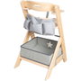 Roba Chaise haute évolutive LIV UP en bois naturel avec set organisateur