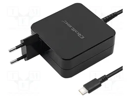 QOLTEC Chargeur USB 90W USB C noir
