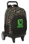 Safta - Sac à dos grande capacité à roulettes compact extensible Minecraft 33 x 45 x 22 cm, enfant 3 ans et plus
