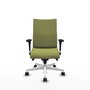 Piqueras Y Crespo Silla Albacete confidente, mécanisme Sincro, Vert olive, Base blanche