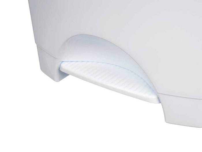 ARTE REGAL Poubelle à pédale en plastique Blanc 30L (Lot de 4)