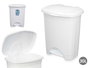 ARTE REGAL Poubelle à pédale en plastique Blanc 30L (Lot de 4)