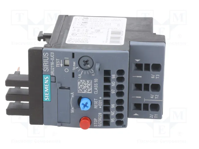SIEMENS Relais thermique S00 NO + NC avec pinces à ressort 3RU2116-0JC0