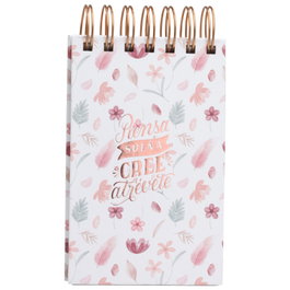 CMP General Libreta bloc avec spirale A6 Plantes rose doré