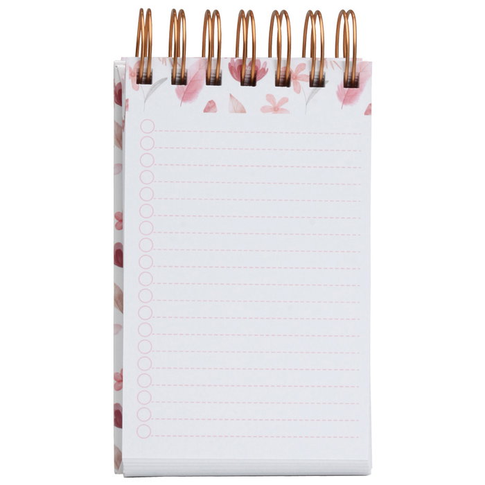 CMP General Libreta bloc avec spirale A6 Plantes rose doré