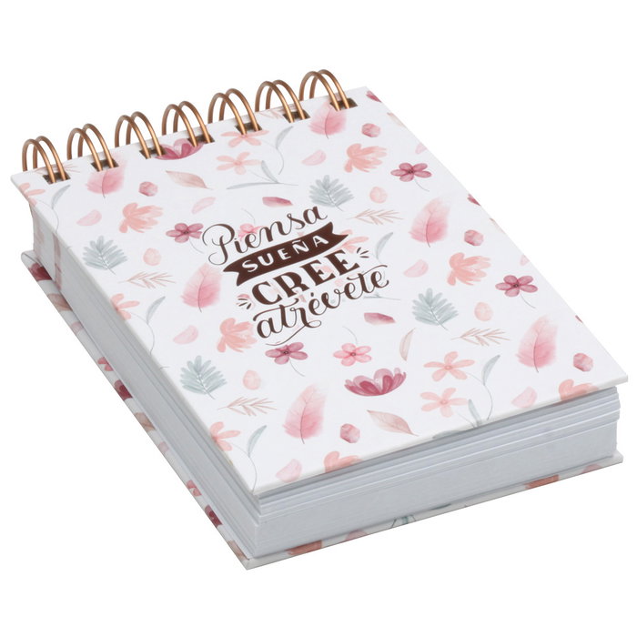 CMP General Libreta bloc avec spirale A6 Plantes rose doré
