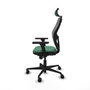 Piqueras y Crespo Chaise de Bureau avec Appui-tête 3D036N2 Vert émeraude