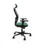 Piqueras y Crespo Chaise de Bureau avec Appui-tête 3D036N2 Vert émeraude