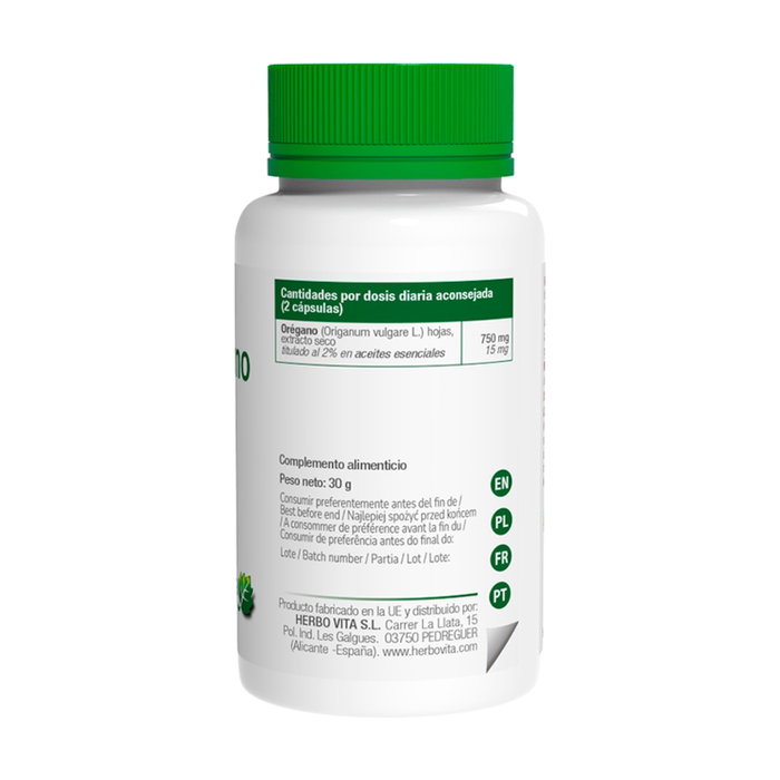 HERBOVITA ORÉGANO 60 capsules HERBOVITA ORÉGANO 60 capsules