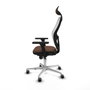Piqueras y Crespo Chaise de Bureau Jorquera 3D086G1 Blanc Brun foncé