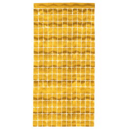 Rideau décoratif doré métallisé 200 x 100 cm - Pour mariages, fêtes et galas