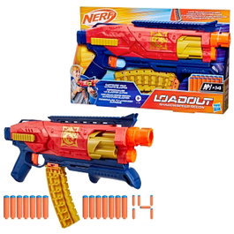 Hasbro NERF Loadout Shadowspeed Recon G1759 - Lanceur Nerf avec Culasse Rotative 6 Darts et Chargeur Détachable 14 Dards - Plus de 1000 Combinaisons Possibles - À partir de 8 Ans