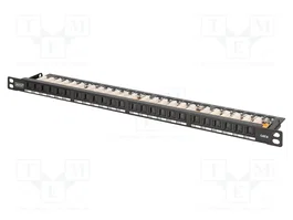 DIGITUS Panneau de brassage Cat 6 24 ports RJ45 noir