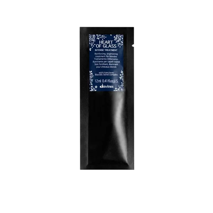 Davines Heart of Glass Intense Masque crème pour traitement des cheveux Éclaircissement, lot de 12 x 12 ml Davines Heart of Glass Intense Masque crème pour traitement des cheveux Éclaircissement, lot de 12 x 12 ml
