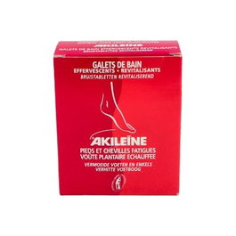 AKILEINE Pastilles Effervescentes Revitalisantes pour pieds, 6 unités