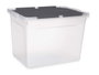 Kipit Boîte Double Rabat 48L Anthracite 50x35x37 cm (Set de 6)