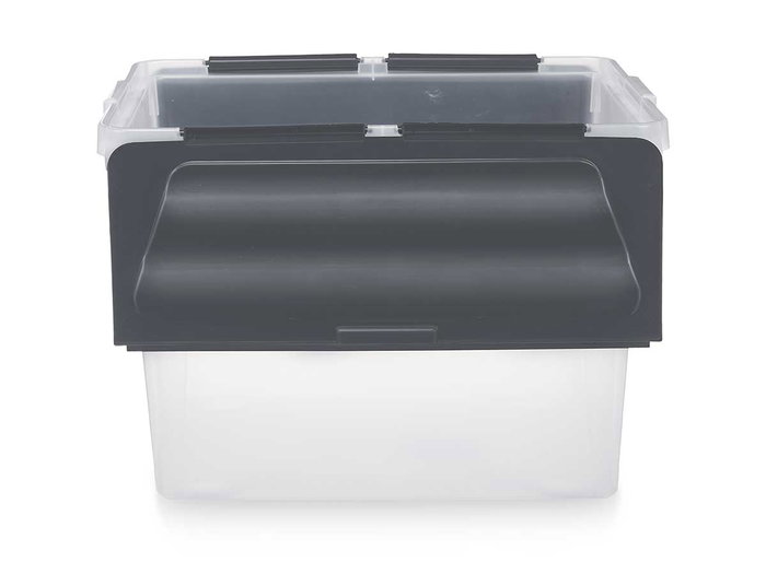 Kipit Boîte Double Rabat 48L Anthracite 50x35x37 cm (Set de 6)