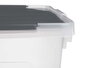Kipit Boîte Double Rabat 48L Anthracite 50x35x37 cm (Set de 6)