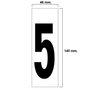 WOLFPACK LINEA PROFESIONAL Numéro adhésif Nº 5, 46x140 mm
