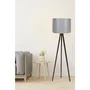 D By M.Red Lampadaire Scandinave Gris et Noyer