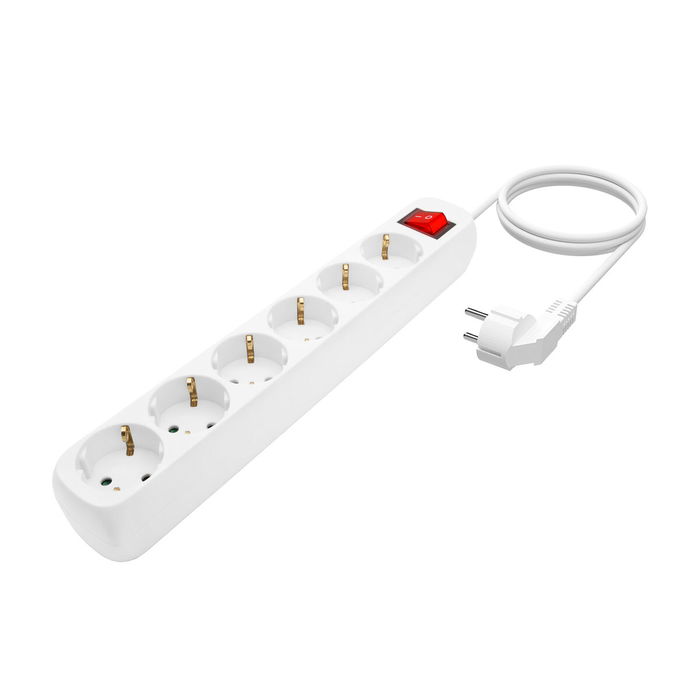 Multiprise 6 Prises avec Interrupteur Aisens A154-0535 Blanc (1,4 m)