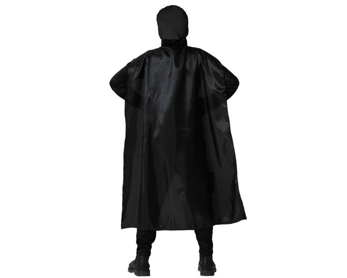 Déguisement Super Héros Noir Enfant 3-4 Ans - Complet avec Capuche, Cape et Ceinture - Polyester