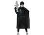 Déguisement Super Héros Noir Enfant 3-4 Ans - Complet avec Capuche, Cape et Ceinture - Polyester