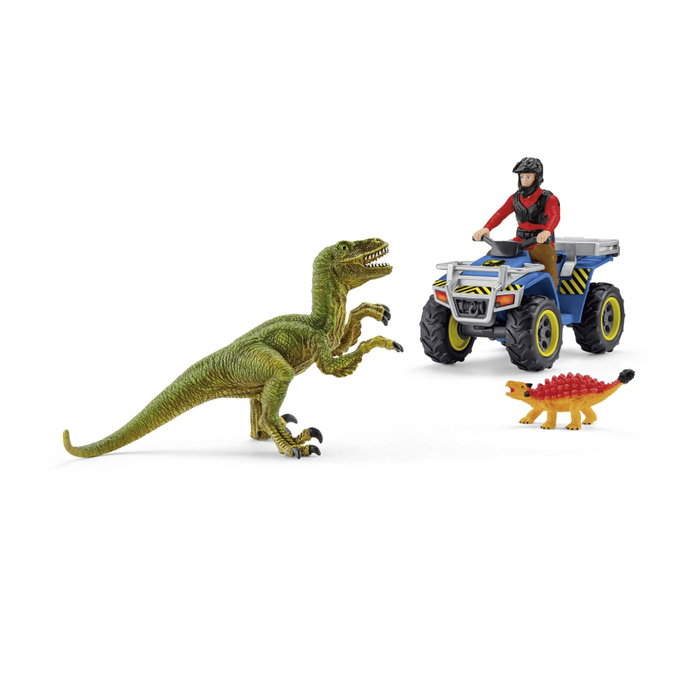 Schleich Dinosaurs 41466 Quad Escape from Velociraptor