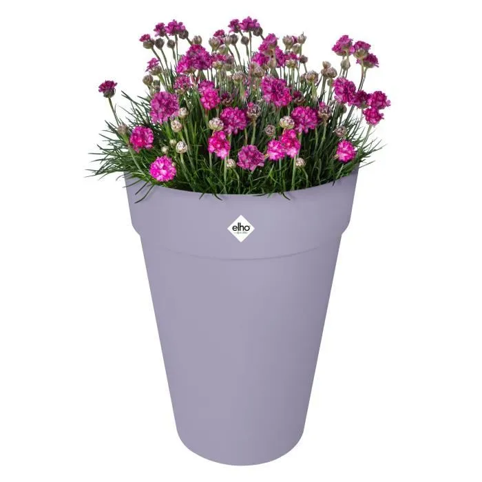 Elho Pot de fleurs Loft Urban Rond Violet Hauteur 35 cm Extérieur Diamètre 33,5 cm x H 45 cm 100% Recyclé avec Réservoir d'Eau