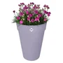 Elho Pot de fleurs Loft Urban Rond Violet Hauteur 35 cm Extérieur Diamètre 33,5 cm x H 45 cm 100% Recyclé avec Réservoir d'Eau
